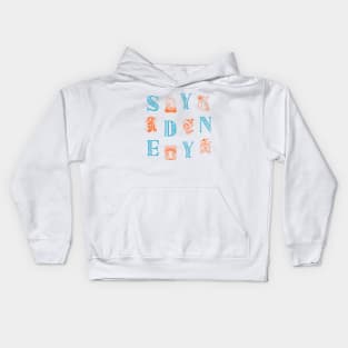 Sydney Alphabets - Tropical Beach Kids Hoodie